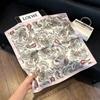 May Kaji Cashew Flower Square Scarf Retro Men's Silk Scarf Buckle British Style Scarf Men's Paisley Pattern Small Scarf Women