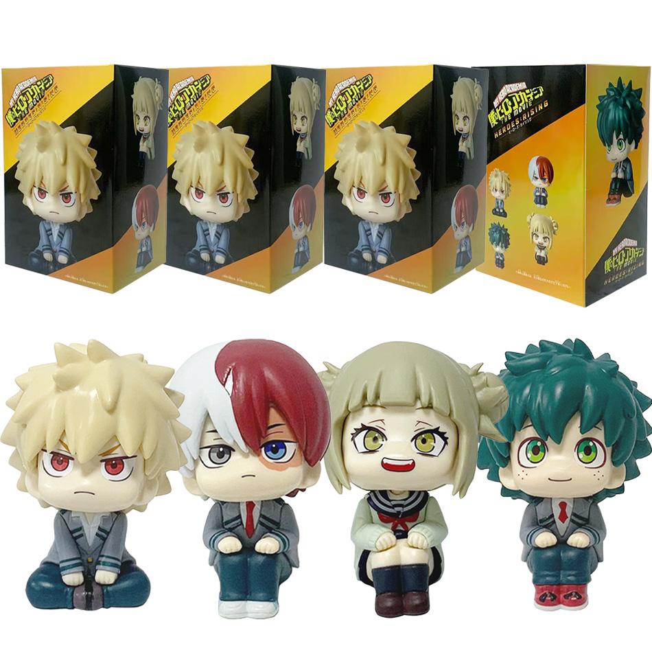 Hot Anime My Hero Academia Midoriya Izuku Bakugou Katsuki Ochaco Uraraka Anime Figure Q Versio Toys For Kids Christmas Toy Gifts