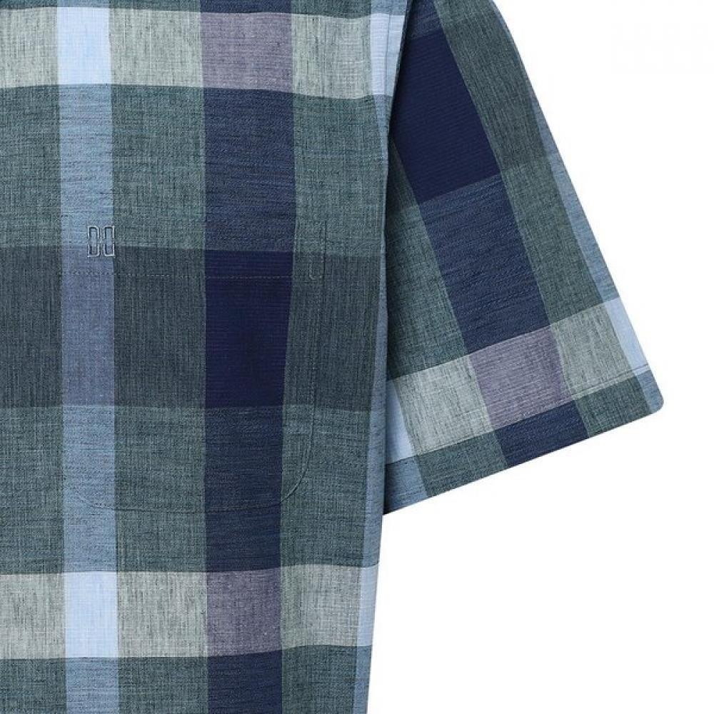 DakS Men S Big Check Regular Fit Short Sleeve Shirt dmS3ShcS130e1