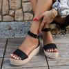 Schuhe für Damen Sommer Mode Plateau Keilabsatz Bequemer Schnallenriemen Große Größen 36-43 Sandalen Freizeit Damen Schuhwerk