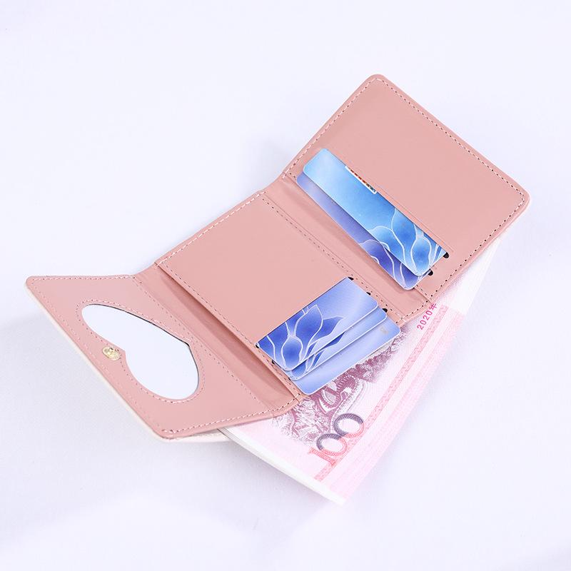 Women Short Thin Version Cute Tiger and Pig Ladies Small Wallet Student Three-fold Wallet Female Fashion Short Coin Purse