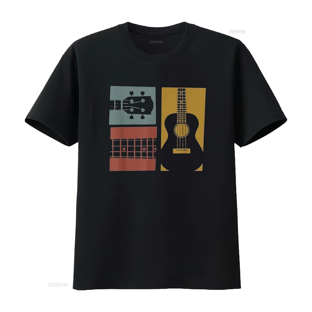 Mens Vintage Ukulele Guitar T Shirt Uke Player Musician s White 2X Large vintage Washed streetwear Top For Everyday Wear Casual