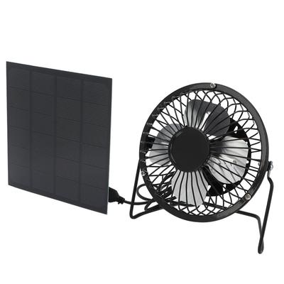 Solarpanel-Ventilator 3W 6V Polysilizium USB Ultraleise Sicher Solarbetriebener Ventilator für Zuhause Reisen Angeln
