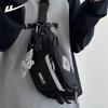 Warrior Crossbody Bag, Chest Bag, Large Capacity, Sport Bag, Cycling Pack, Black, for7.9-inch iPad