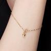 14K Heart-Plump Almond Chain Bracelet