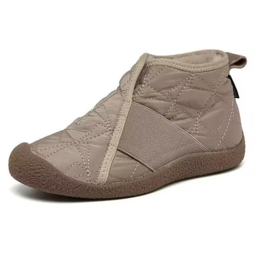 Winter Women's Anti Slip Fashionable Casual Short Boots, Waterproof and Plush Thickened Warm Flat Cotton Shoes, Snow Boots