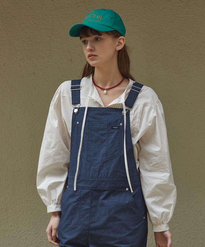 BUT'TON Logo Lettering Ball Cap Green