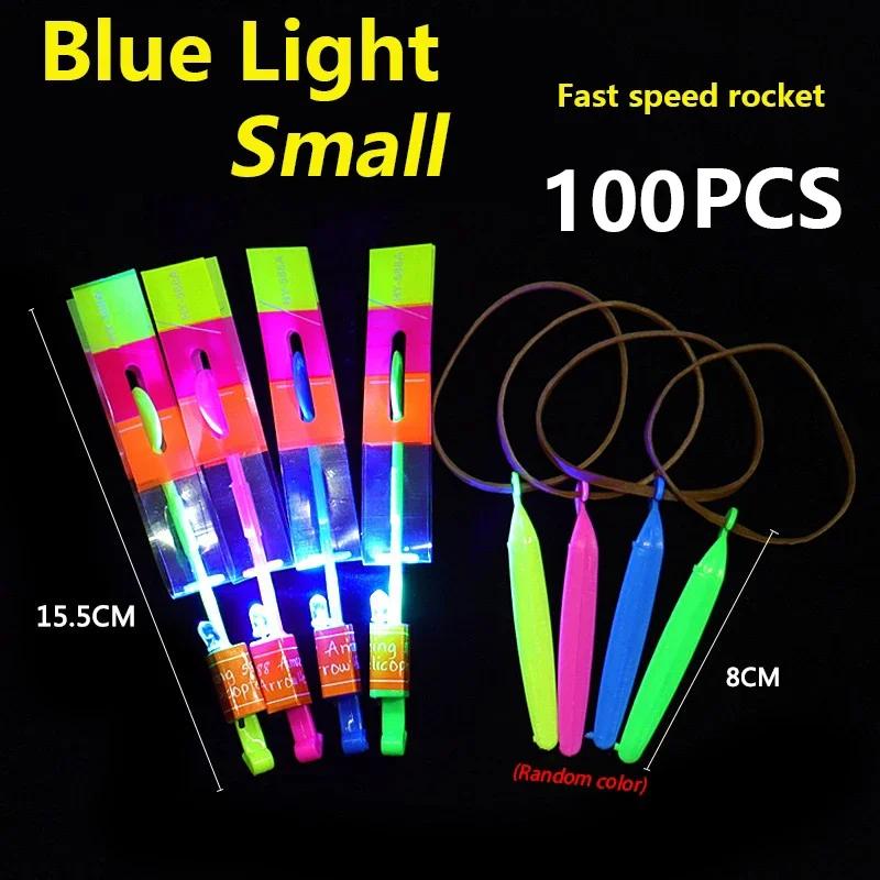 1/3/5/10pcs Incredibile Luce Giocattolo Freccia Razzo Elicottero Giocattolo Volante HA CONDOTTO LA Luce Giocattoli Divertimento Del Partito Regalo elastico Catapulta