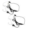 2Pcs 2 Way Radio Acoustic Tube Security Headset Earpiece with VOX and 2pin Plug for Midelan
