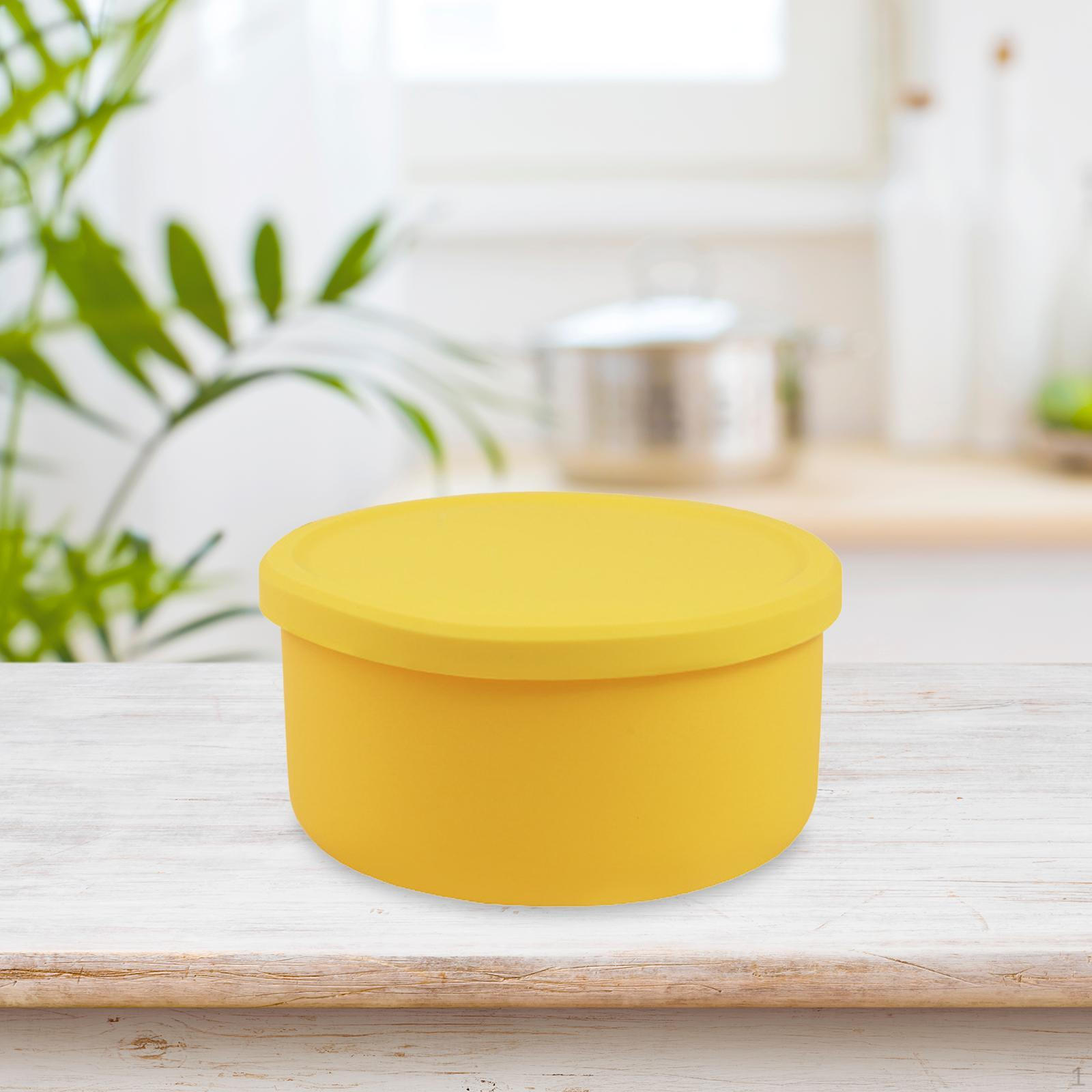 

Круглый контейнер для обеда объемом 400 мл, многоразовый и портативный жёлтый