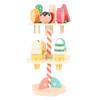 Stojak Wieżowy na Lody i Desery Zabawka Realistyczny Drewniany Zestaw do Herbaty Edukacyjny dla Dzieci