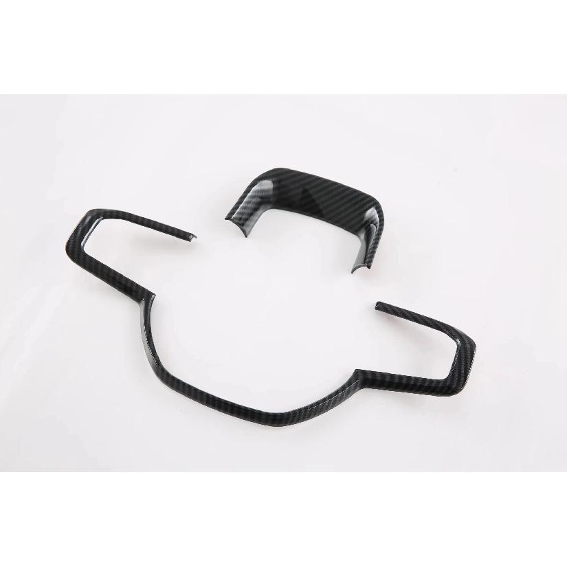 

For Dodge RAM 2024 ABS Carbon Fiber Black Steering Wheel Switch Buttons Frame Cover Trims Car Styling Accessories вуглецевого волокна, чорного кольору