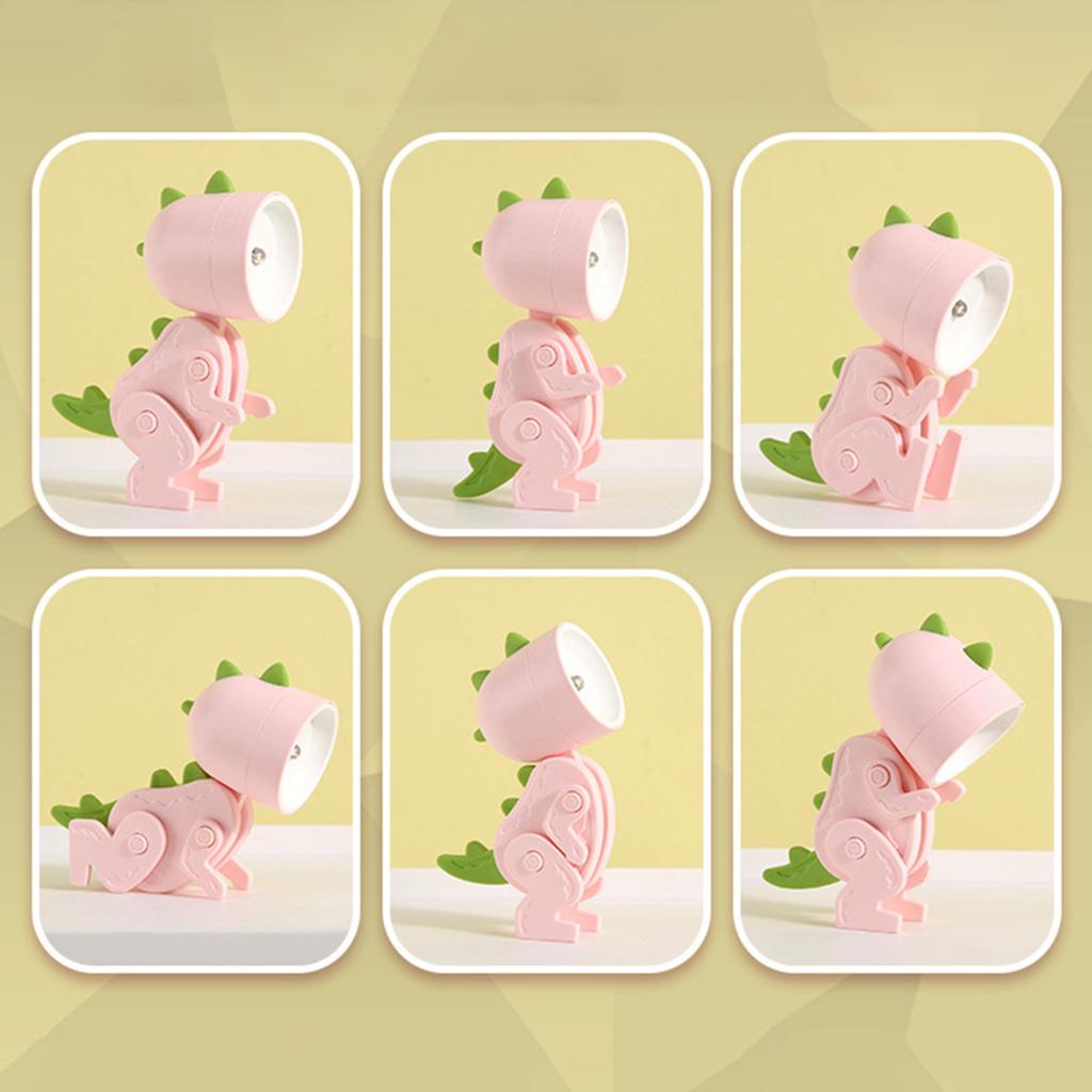 Kreslená dinosauří lampa Ohebné končetiny se vzhledem Rozkošné blikání Mini velikost Ochrana očí Noční