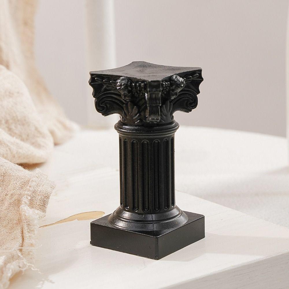 Desktop Ornaments Europe Style Miniature Candlestick Photography Props Handicraft Roman Column