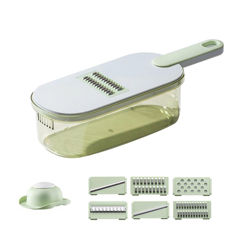 Durable 6 In 1 Vegetable Slicer Stainless Steel Multifunctional Cheese Grater Manual Potato Julienne Shredder Kitchen