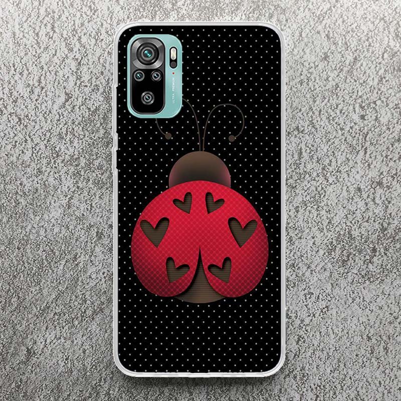 Insect Seven-Star ladybug Print Soft Case for Xiaomi Redmi Note 14 13 12S 11S Phone Shell 10 Pro Plus 11E 11T 12 11 10S 5G Cover