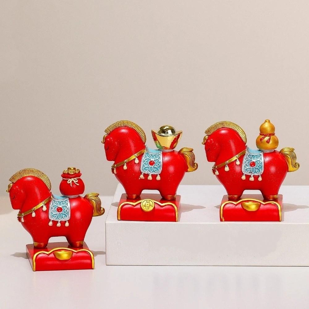 Year of The Horse 2026 Horse Year Figurines Mobile Phone Stand  Home Party Decor