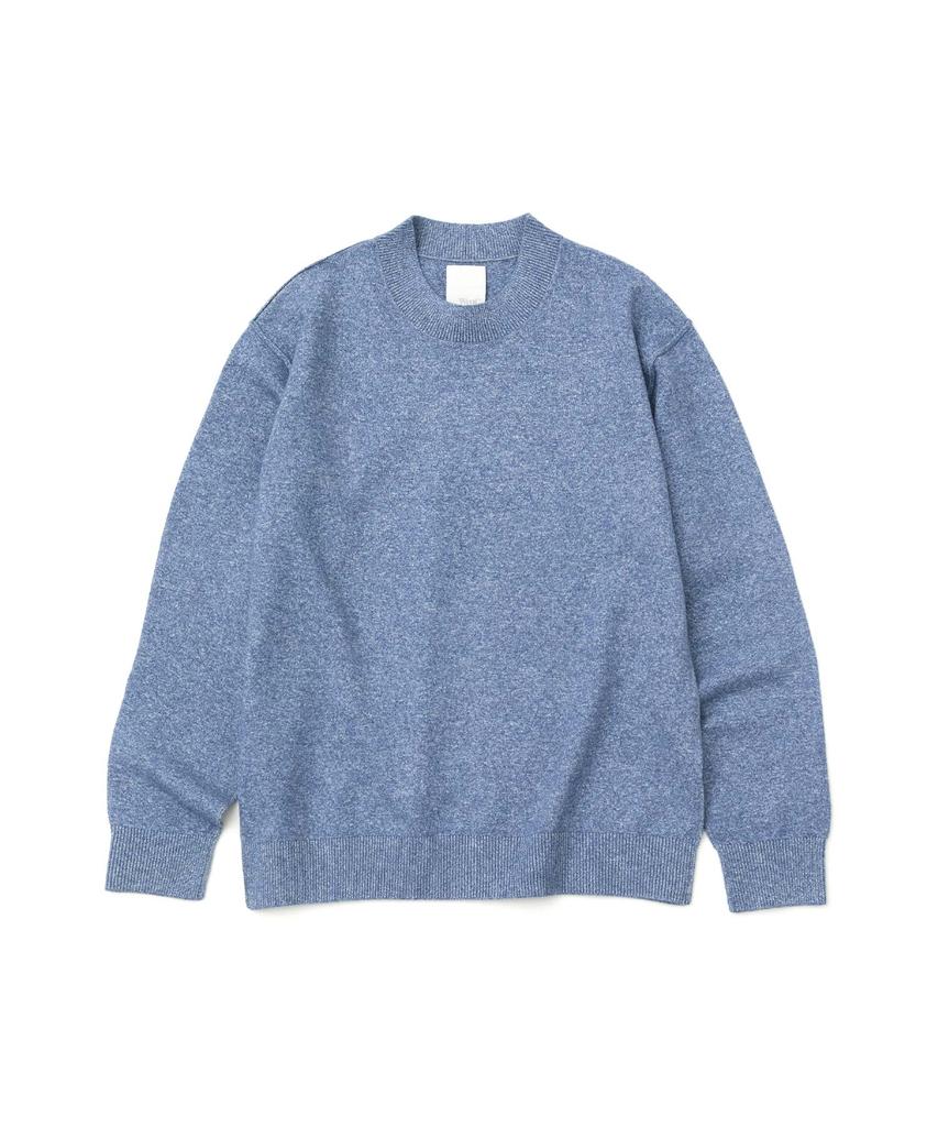 WMC Minimal Semi Mock Neck Knit_Light Blue