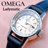 Used [Working Item] OMEGA Ladymatic Manual Winding Watch Cut Glass New Strap Omega Manual Watches Ladymatic Vintage