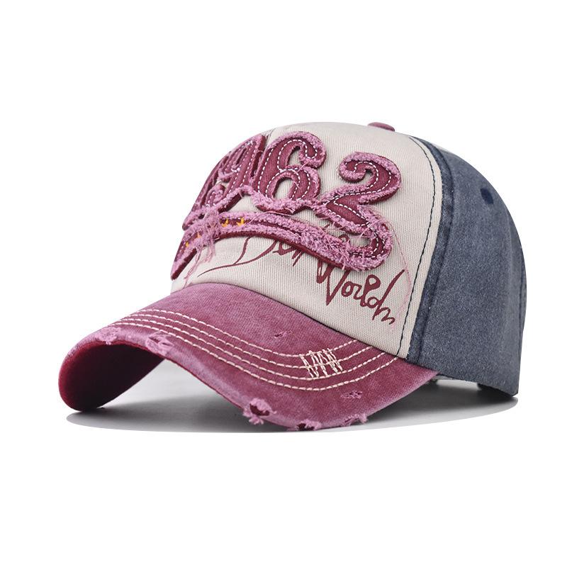 Embroidery Baseball Cap Solid Color Vintage Sun Hat Adjustable Lightweight Dad Hats For Women Men