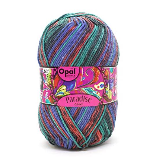 

Пряжа носочная Opal 6-слойная цвет Рай 11021