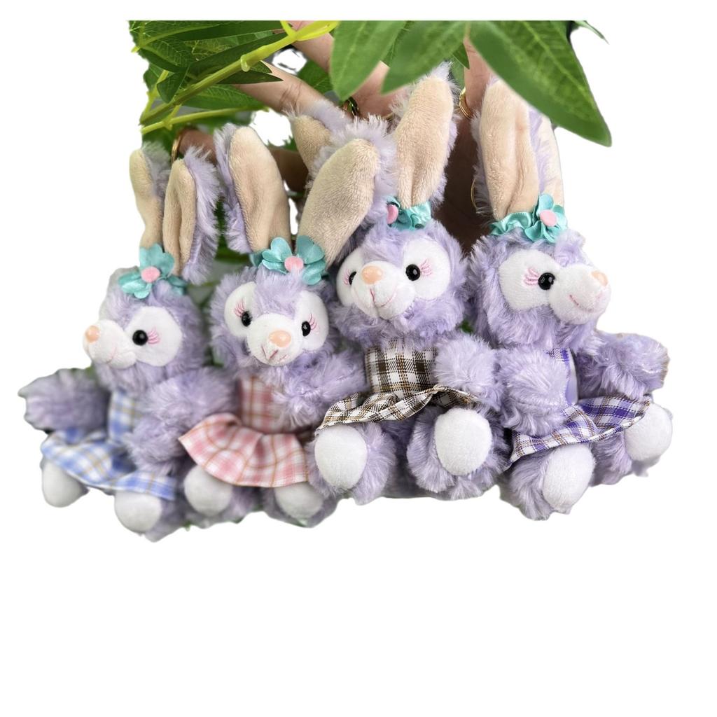Cute Rabbit Plush Pendant Doll Stuffed Animal Keychain Claw Machine Toy Premium Gift Decoration