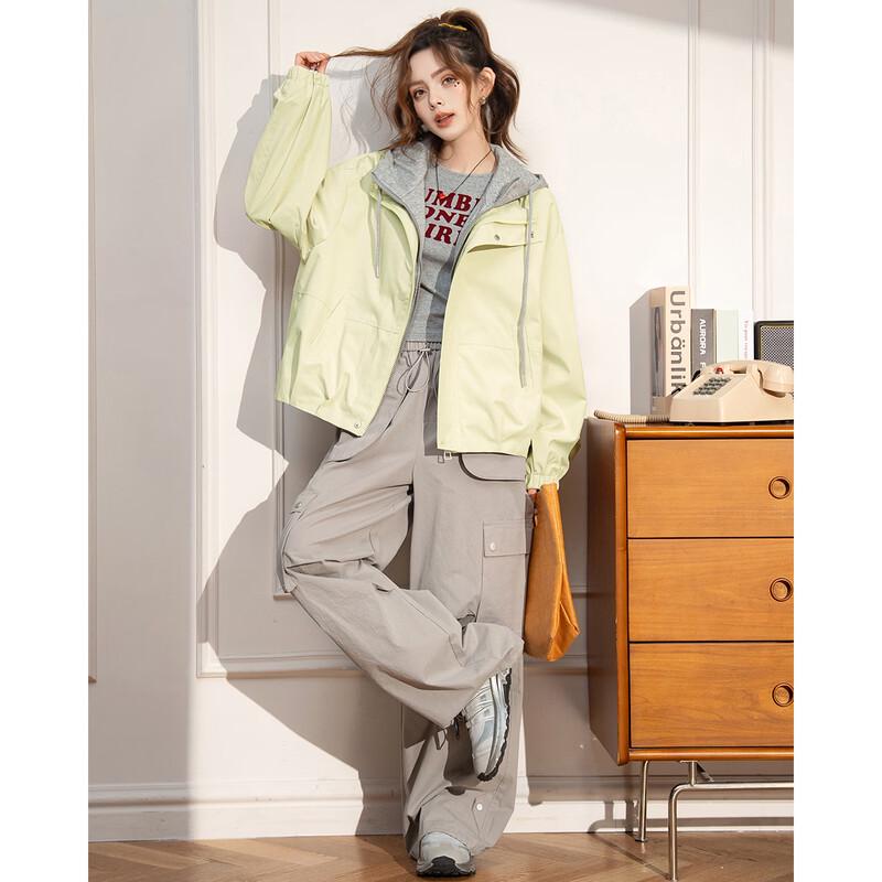ET BOITE Women's Fashionable Hooded Short Casual Jacket