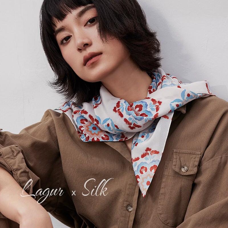 Lagur Oriental Auspicious Design Silk Scarf