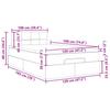 Ottoman Bed with Mattress & LEDs Dark Grey 120x190 Cm Velvet