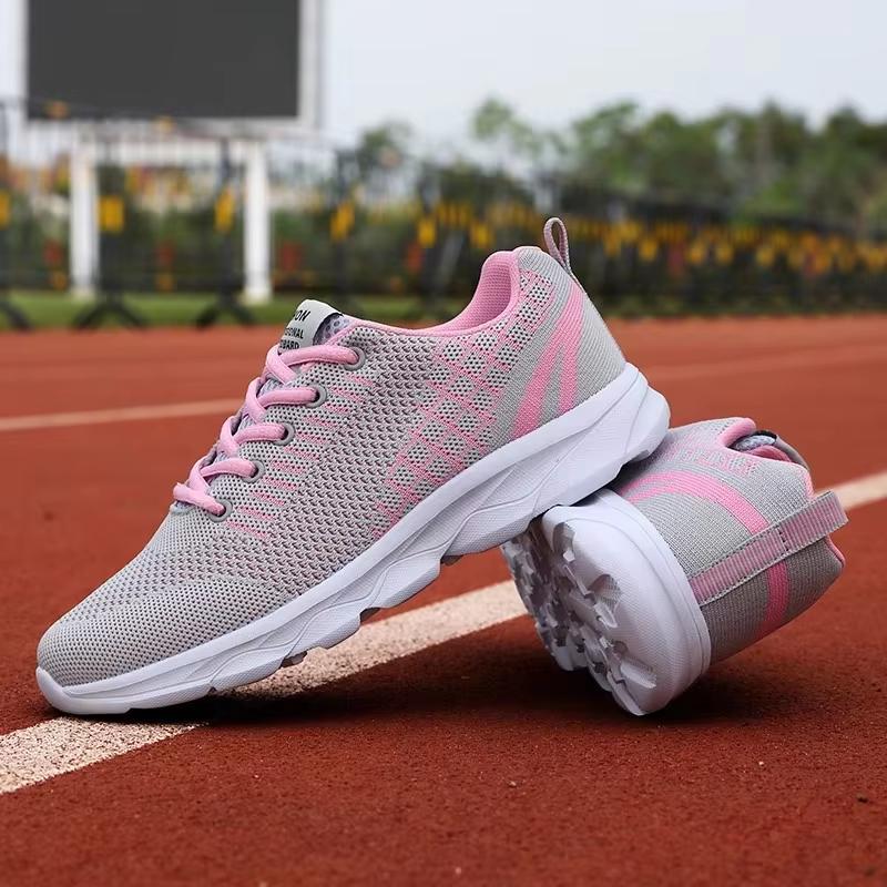 2025 Summer New Women Sneakers Fashion Mesh Breathable Non Slip Casual Lace Up Sneakers Women's Outdoor Trendy Tennis Flat Shoes