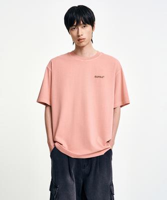 SUPRA Garment-Dyed Short Sleeve T-Shirt (Pink)