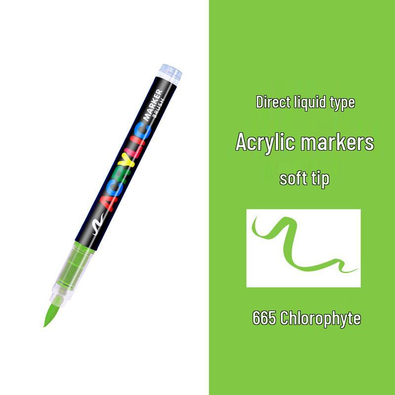 Guangna 8101 Liquid Acrylic Marker Pen Set - 168 Colors, 72 Soft Tips for Student Art, DIY, Hand Painting, and Graffiti.