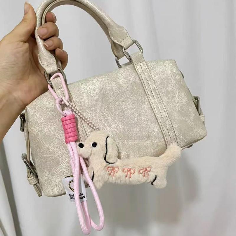 Cartoon Animal Dog Dachshund Plush Keychain Puppy Stuffed Keyring Cute Key Holder Pendant Bag Hanging Decoration Gift