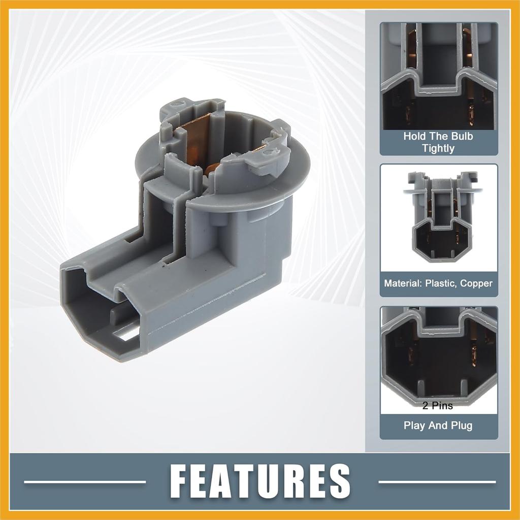 Tail Brake Light Lamp Bulb Socket Holder 81275-12501 8127512500 for Toyota RAV4 LE, Limited, XLE 2.5L 2013-2015 (Set of 2) Replacement