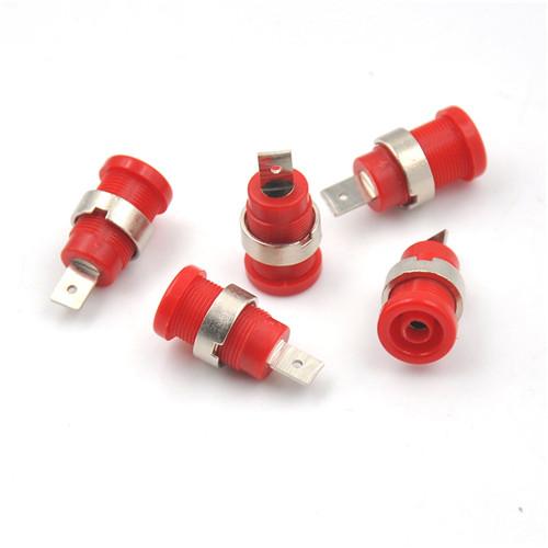 

5PCS/Lot 4mm Banana Plugs Female Jack Socket Plug Wire Connector 29.66*4.35mm 5 Colors червоний