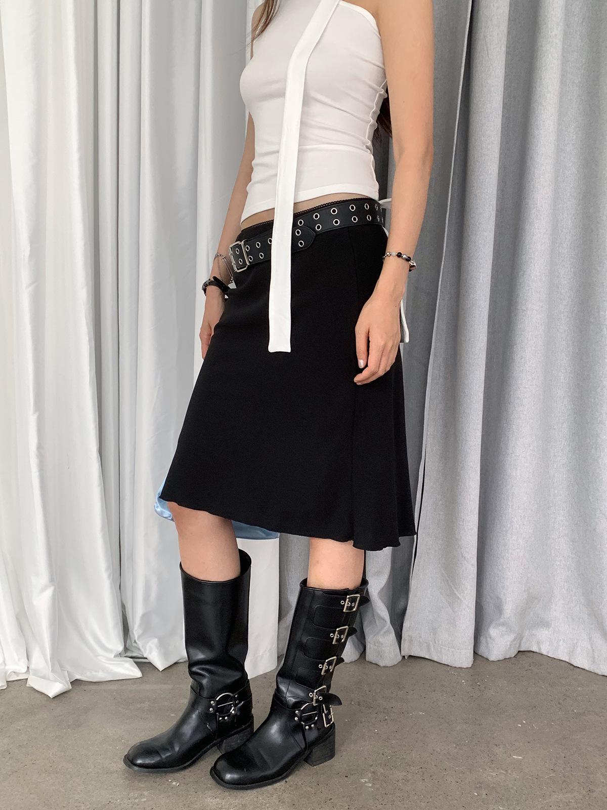 

Юбка-рыбий хвост Дороти в корейском стиле с черным кружевом S чёрный