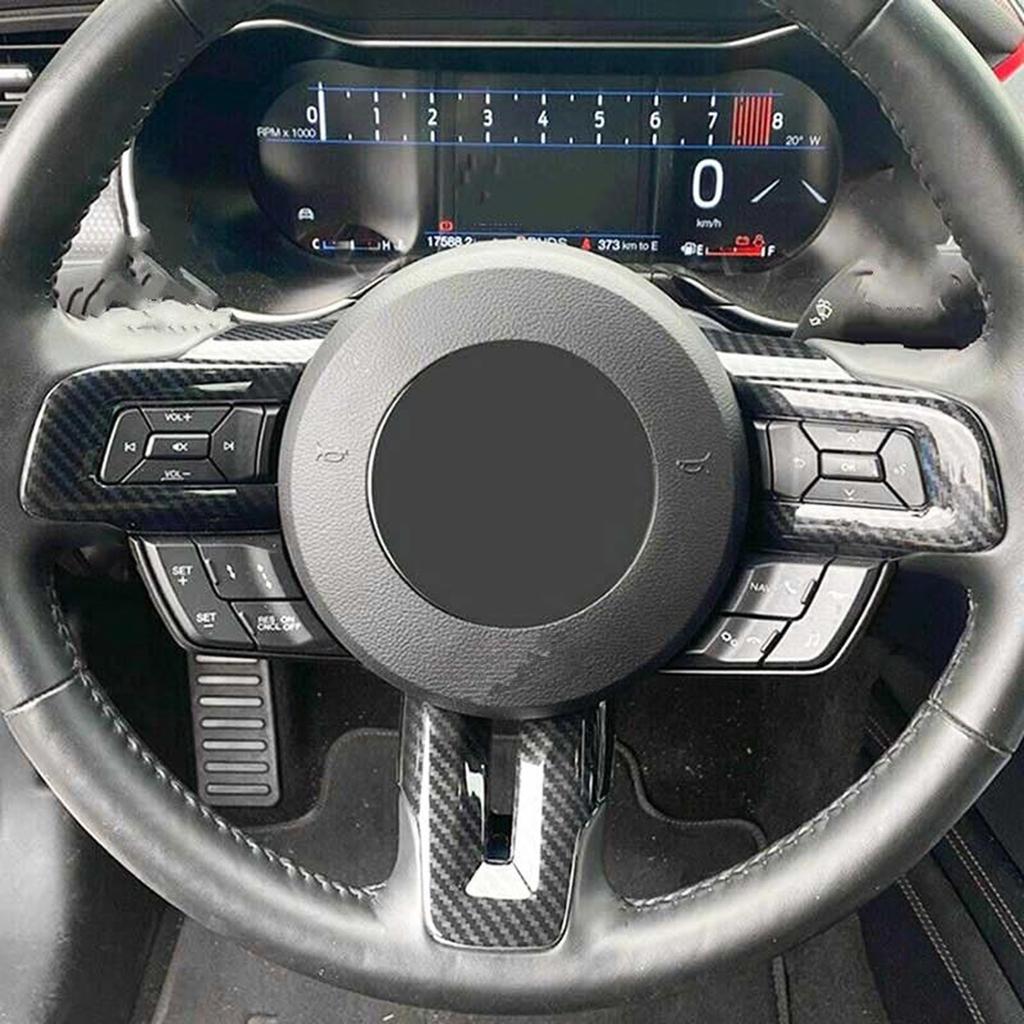 Carbon Fiber Auto Lenkrad Aufkleber Panel Abdeckung Rahmen Kompatibel Für Fahrzeug Besitzer Interior Styling Schützen Ändern