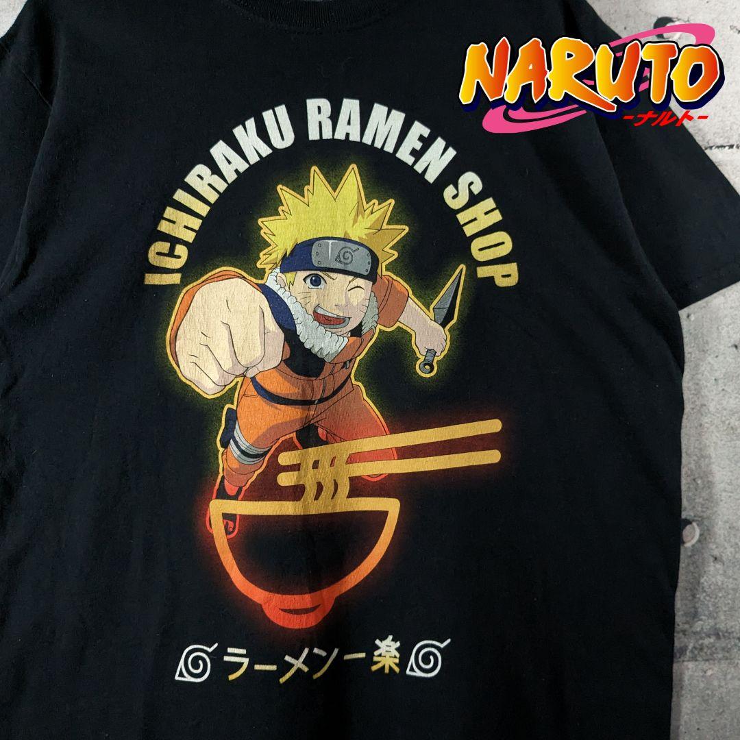 

[Б/У] NARUTO Издание для мальчиков Винтажная аниме-футболка Академии с большим принтом Черная