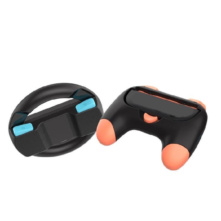 Racing Game Accessory Set For NS2 Including Detachable Steering Wheel And Ergonomic Handheld Grips