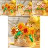 Rose Violet Vase Building Blocks Sunflower Flower Bouquet Diy Creative Toy For Kids And Adults