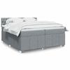 VidaXL Slat Bed Base with Mattress Light Grey 200x200cm Fabric 3287182