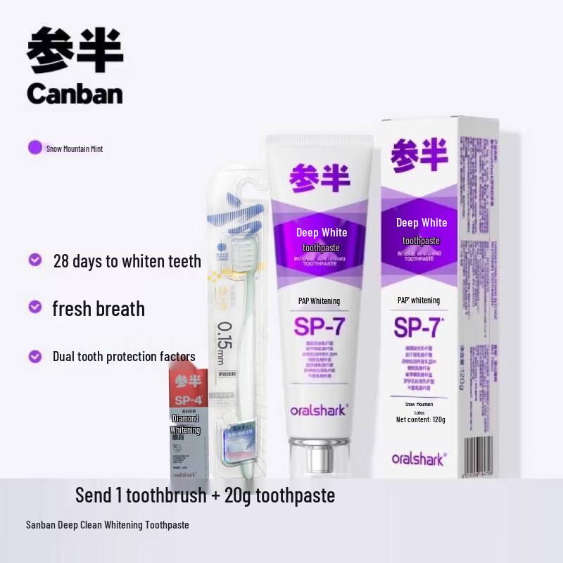 

Can Ban Snow Mountain Mint Deep Whitening Toothpaste