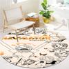 Nami Round Area Rug Carpet Rug For Living Room Bedroom Sofa Playroom Decor Nonslip Floor Mat