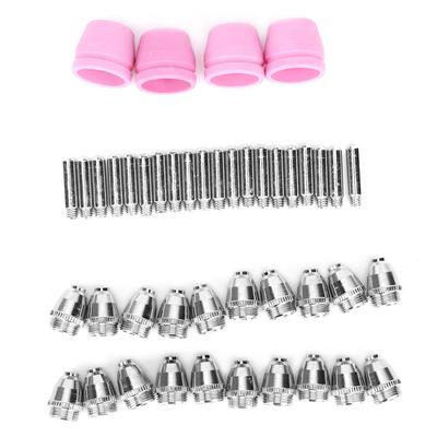 44 Pcs Plasma Cutter Accessory Nozzle Electrode Shielding for AG 60SG55 Wearing Parts  Less Than Br More Than (44pcs )