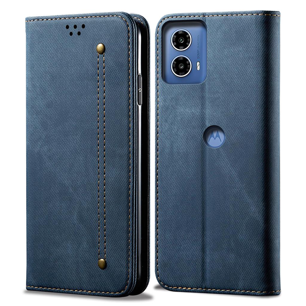 For Motorola Moto E14 4G/G04 4G/G04s 4G/G24 4G Case Anti-Drop Leather+TPU Stand View Phone Cover