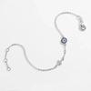 TONGZHE 925 Silver Hamsa Lucky Evil Eye Cross Bracelet Wonder Women Small Blue Cystal Stones Fine Wedding Jewelry