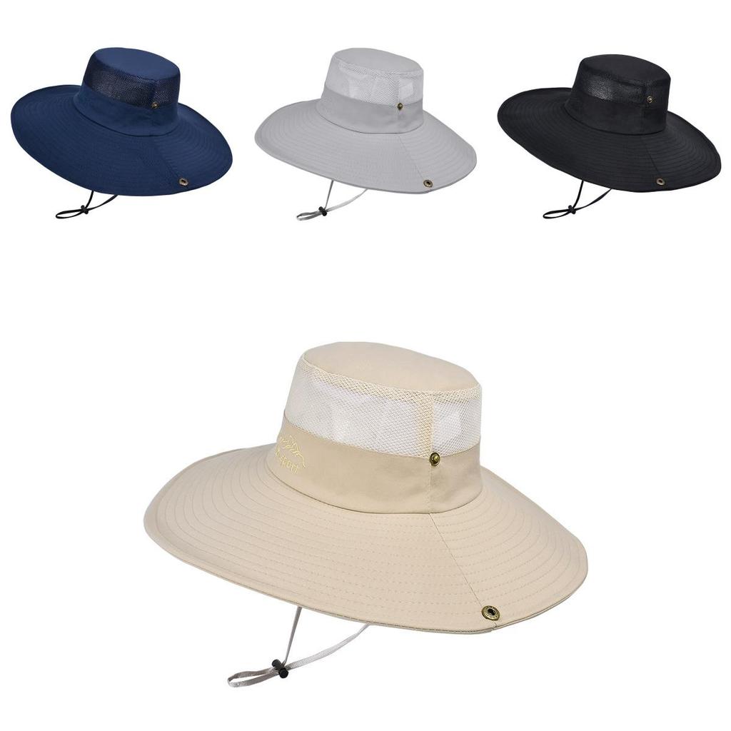 Summer Outdoor Fishing Hat For Men With Large Brim Sun Protection And Breathability