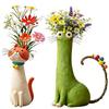 2pcs Cute Cat Shaped Flower Vase for Desk Shelf Decor Gardening Gift Home Decor