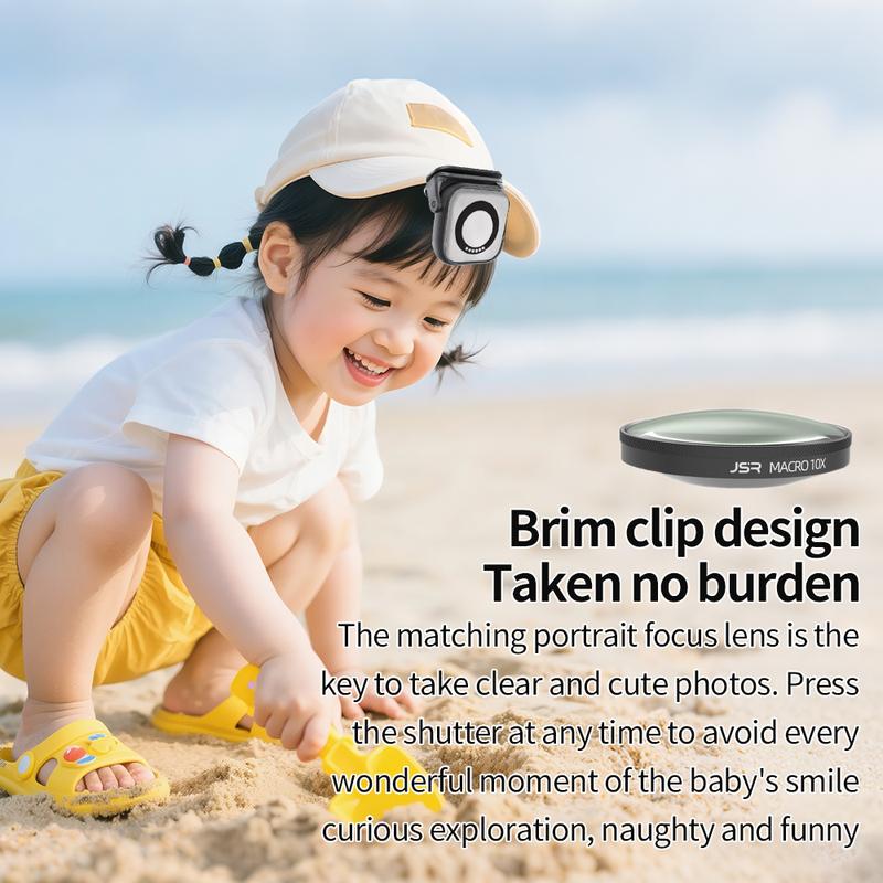 For Insta360 GO Ultra 10X Portrait Focusing Mirror Cute Treasure Macro Lens Cap Clip Close-up Lens Photography Accessories