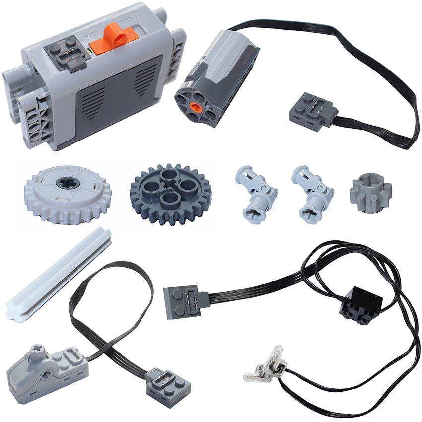Non-Toxic Motor Set 8293 Pf Model Power Functions Technical Parts Building Blocks Compatible Moc High-Tech Diy Bricks Motor Battery Boxs
